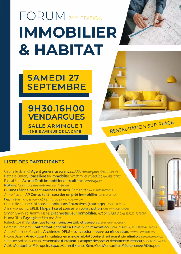 header activ travaux Forum Immobilier et Habitat 2025 Vendargues, le 23 septembre 2025