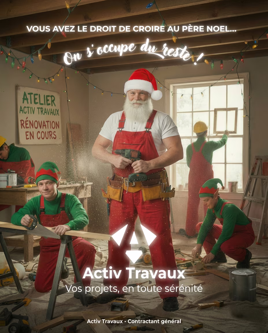 header activ travaux Décembre 2025 : Noël approche à grand pas : Joyeux Noël à Tous, le 20 décembre 2025