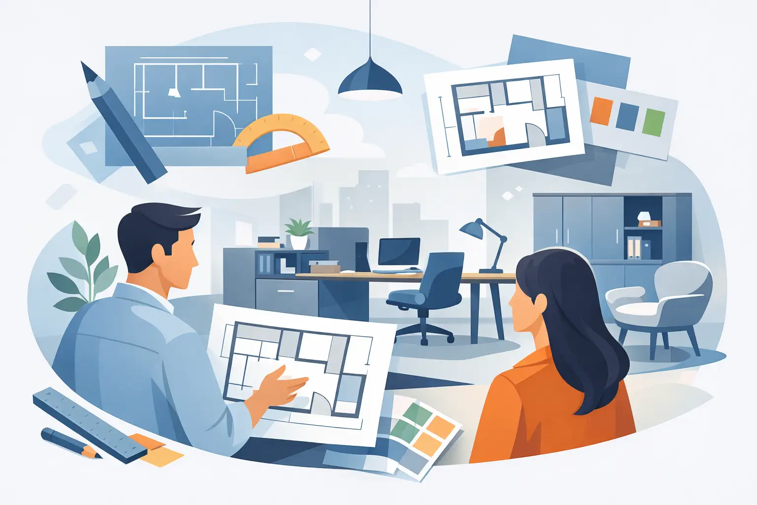 image de Agencement bureau professionnel sur mesure