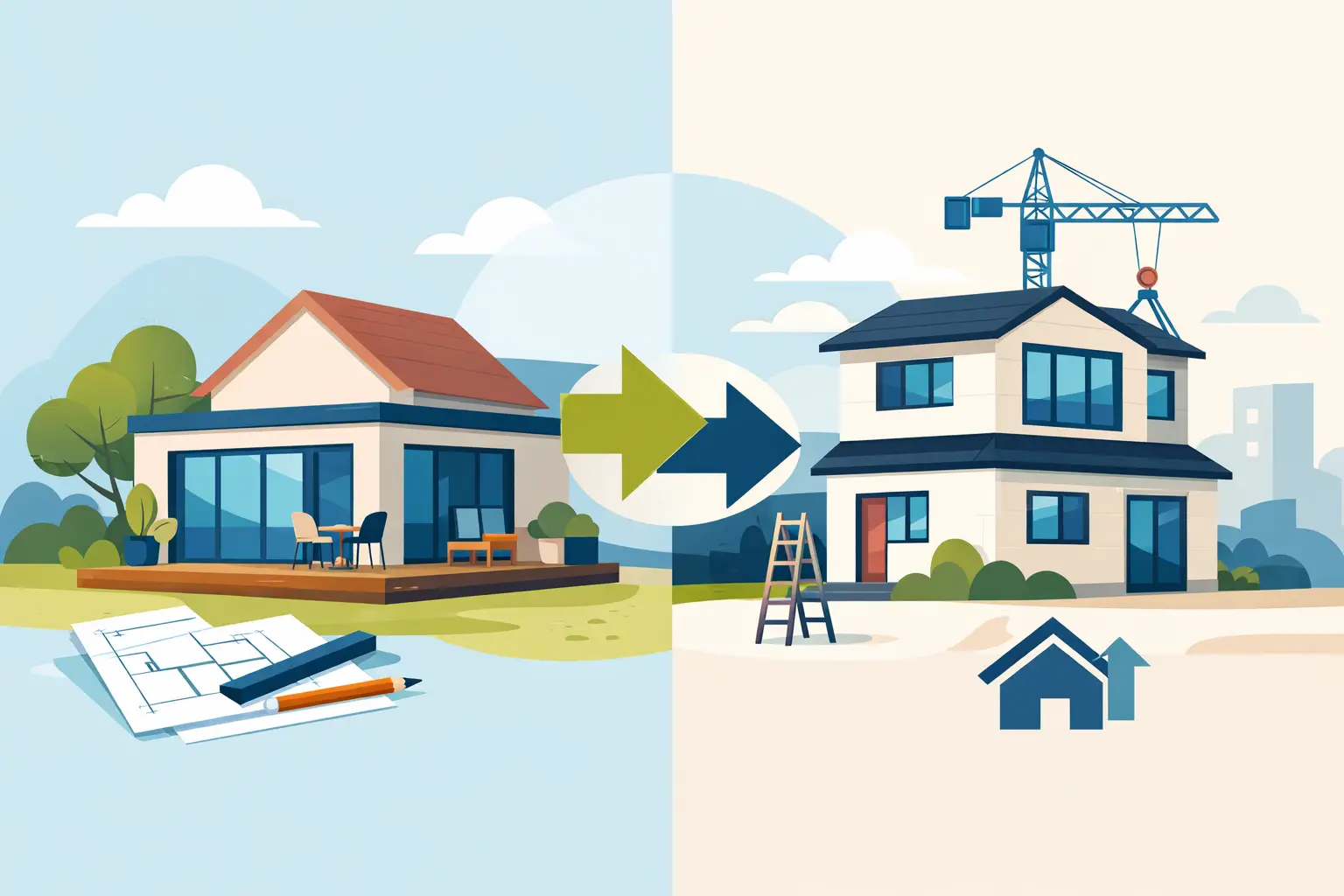 image de Extension ou surélévation maison: que choisir ?
