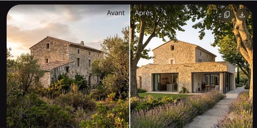 Réalisation 1 Projet réalisable : extension d'un mas provençal dans le respect de son architecture - Mougins