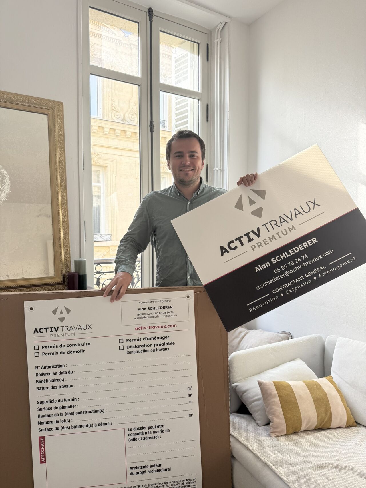 Réalisation Livraison des nouveaux panneaux de chantier ! - Bordeaux