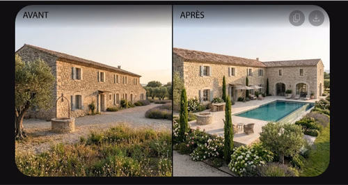 Réalisation 1 Projet réalisable : "Extension d'un mas provençal, agrandir sans trahir" - Grasse