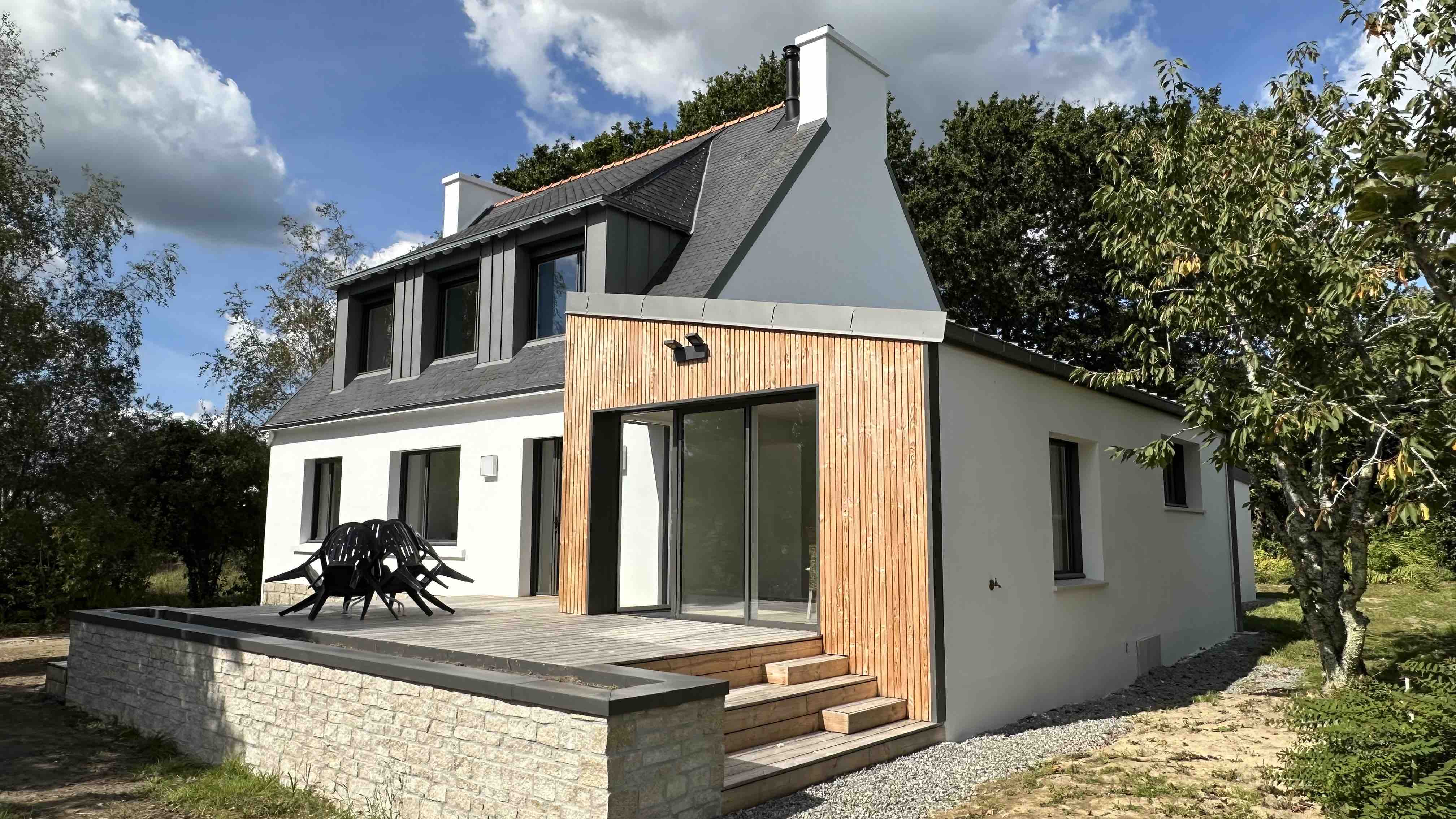 Réalisation Rénovation thermique, création d'une extention et création de garage - Fouesnant