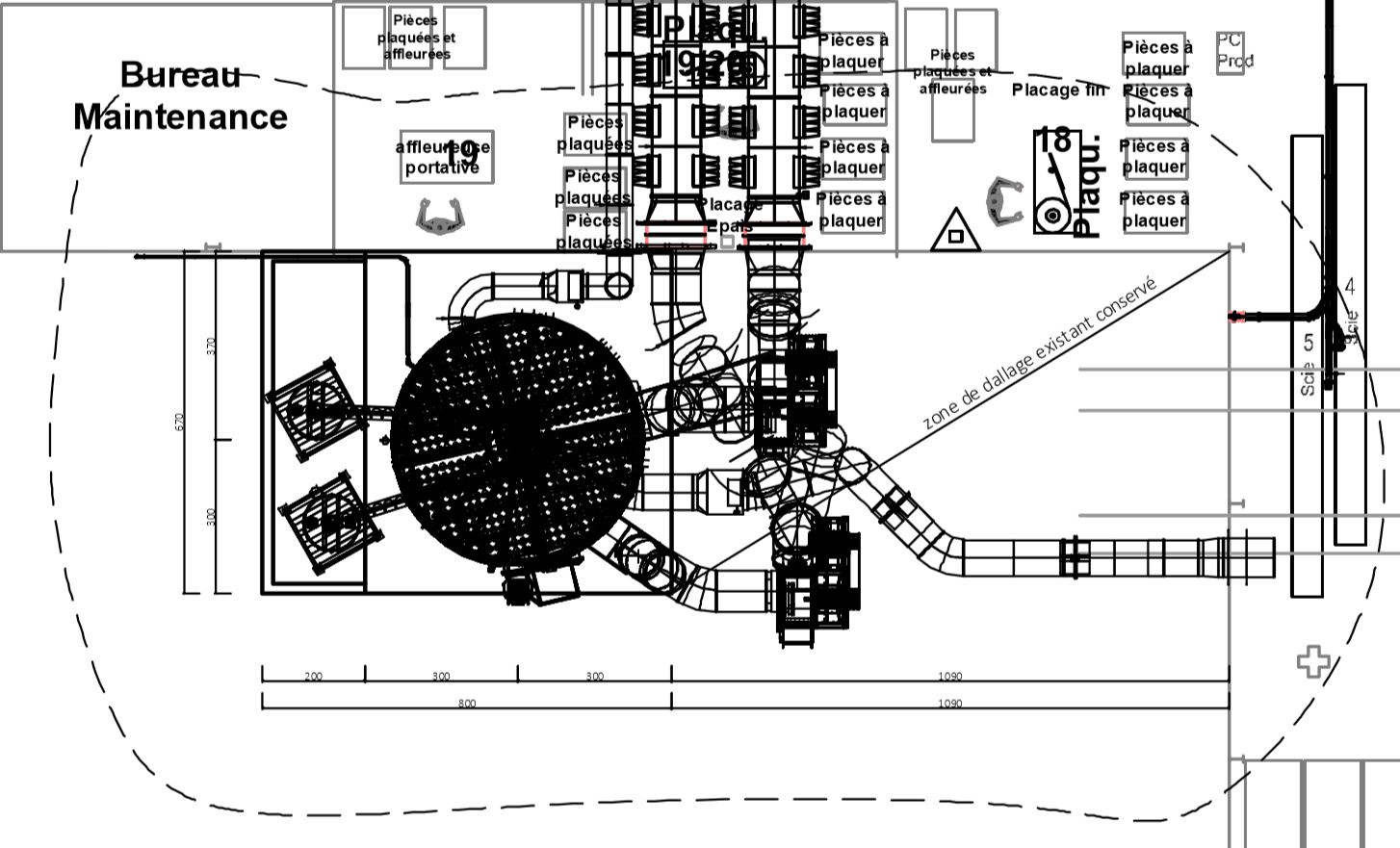 Réalisation Autostar – préparation pour la pose d’un silo d’aspiration des poussières d’atelier - Quintin